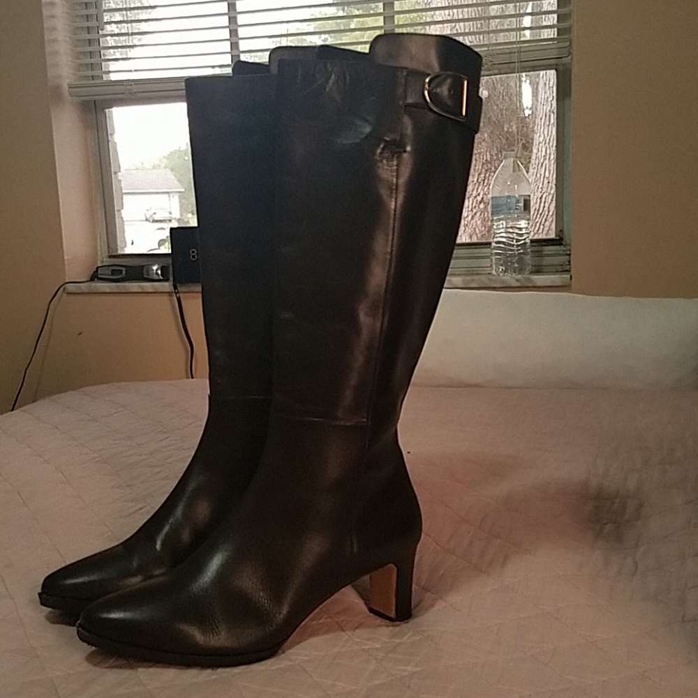 MaxMara Rich Brown Knee High Leather Boots
